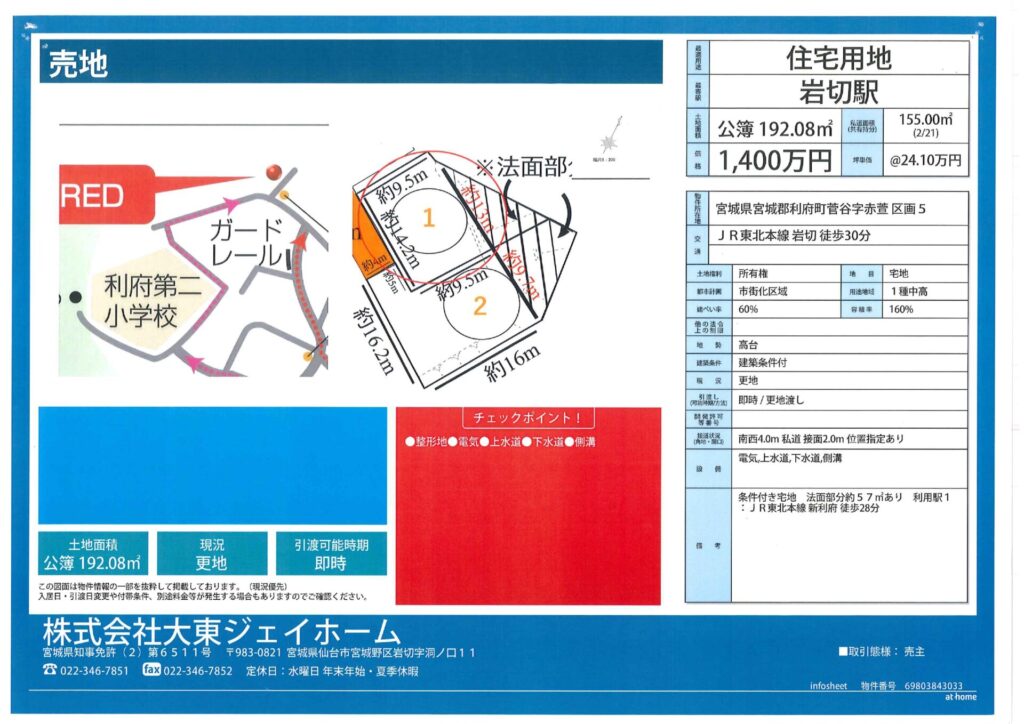 利府赤萱　1400万